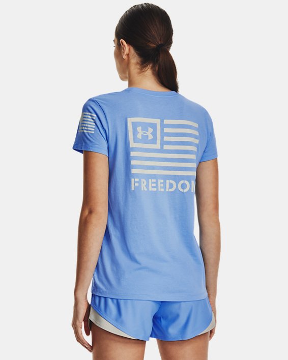 Women's UA Freedom Banner T-Shirt, Blue, pdpMainDesktop image number 1